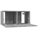 væghængt tv-bord 60x30x30 cm konstrueret træ grå sonoma-eg