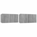 | TV-møbelsæt | 2 pcs Grå 60 x 30 x 30 cm Konstrueret træ