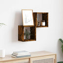 Væghylder 2 pcs Røget eg 26 x 15 x 26 cm Konstrueret træ