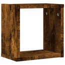 Væghylder 2 pcs Røget eg 26 x 15 x 26 cm Konstrueret træ
