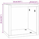 Væghylder 2 pcs Røget eg 26 x 15 x 26 cm Konstrueret træ