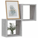 Væghylder 2 pcs Grå Sonoma 26 x 15 x 26 cm Konstrueret træ