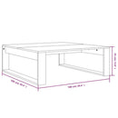 sofabord 100x100x35 cm konstrueret træ grå sonoma-eg