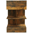 sengeborde 2 stk. 40x35x65 cm konstrueret træ røget egetræ