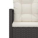 udendørs loungesæt 4 dele med hynder polyrattan sort