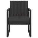 loungesæt til haven 4 dele med hynder polyrattan sort