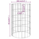 gabion-kurve 4 stk. cylinderformet Ø30x50/100/150/200 cm