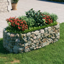 gabion-højbed 200x100x50 cm galvaniseret jern
