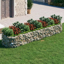 gabion-højbed 400x100x50 cm galvaniseret jern