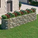 gabion-højbed 500x100x100 cm galvaniseret jern