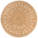 tæppe flettet design jute 210 cm rund