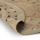 tæppe flettet design jute 210 cm rund
