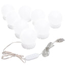 spejl med LED-lamper 60x30 cm oval glas