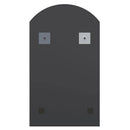spejl med LED-lamper 70x40 cm buet glas