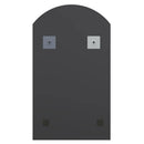 spejl med LED-lamper 70x40 cm buet glas