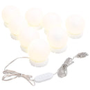 spejl med LED-lamper 90x45 cm buet glas