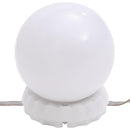 spejl med LED-lamper 90x45 cm buet glas