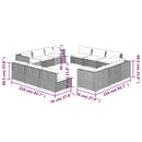 loungesæt til haven 12 dele med hynder polyrattan sort