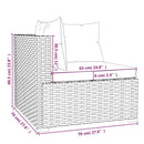 loungesæt til haven 10 dele med hynder polyrattan brun