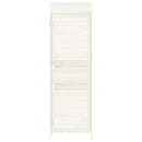 haveskur 55x52x174,5 cm massivt fyrretræ hvid