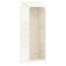 haveskur 55x52x174,5 cm massivt fyrretræ hvid