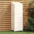 haveskur 55x52x174,5 cm massivt fyrretræ hvid
