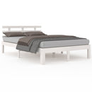sengeramme 140x190 cm massivt fyrretræ hvid