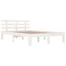 sengeramme 140x190 cm massivt fyrretræ hvid