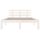 sengeramme 140x190 cm massivt fyrretræ hvid