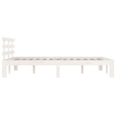 sengeramme 140x190 cm massivt fyrretræ hvid
