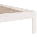 sengeramme 140x190 cm massivt fyrretræ hvid