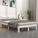 sengeramme 140x190 cm massivt fyrretræ hvid