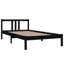 sengeramme 100x200 cm massivt træ sort