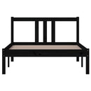 sengeramme 100x200 cm massivt træ sort