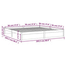 sengeramme 200x200 cm massivt træ gyldenbrun