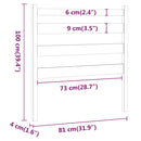 sengegærde 81x4x100 cm massivt fyrretræ sort