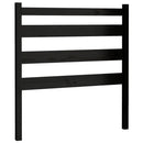 sengegærde 106x4x100 cm massivt fyrretræ sort