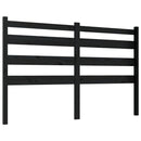 sengegærde 126x4x100 cm massivt fyrretræ sort