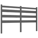 sengegavl 156x4x100 cm massivt fyrretræ grå