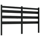 sengegærde 166x4x100 cm massivt fyrretræ sort