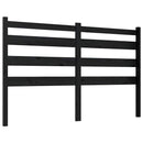 sengegærde 186x4x100 cm massivt fyrretræ sort