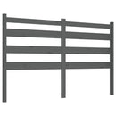 sengegærde 206x4x100 cm massivt fyrretræ grå