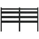 sengegærde 206x4x100 cm massivt fyrretræ sort