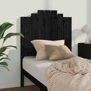 sengegærde 81x4x110 cm massivt fyrretræ sort