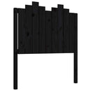 sengegærde 96x4x110 cm massivt fyrretræ sort
