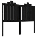 sengegærde 126x4x110 cm massivt fyrretræ sort