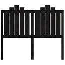 sengegærde 126x4x110 cm massivt fyrretræ sort