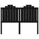sengegærde 146x4x110 cm massivt fyrretræ sort