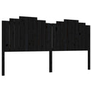 sengegærde 206x4x110 cm massivt fyrretræ sort