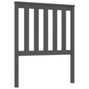 sengegærde 81x6x101 cm massivt fyrretræ grå